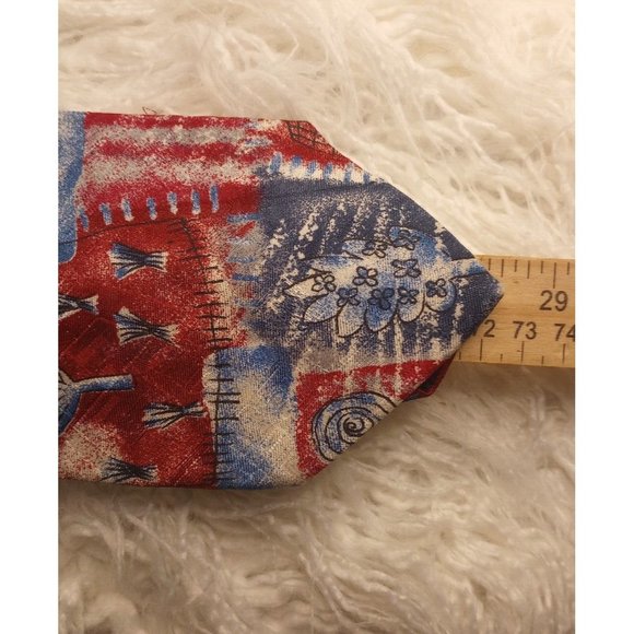 Oscar de la Renta Couture Collection Tie Summertime Acuarela Studio 100% Silk - Picture 6 of 7